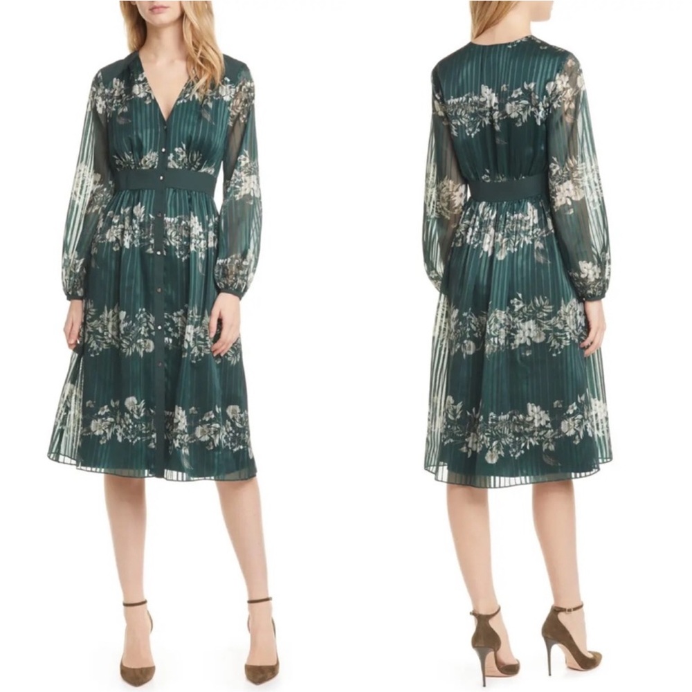 Ted Baker Teal Floral Long Sleeve.